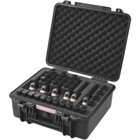 VEVOR Hard Pistol Cases with Pre-cut PU Foam, Waterproof & Dustproof Hard Gun Case for 1 Pistol, 19.3Ã—17.1Ã—8.3 in Lockable Pistol Case, Black - Defa