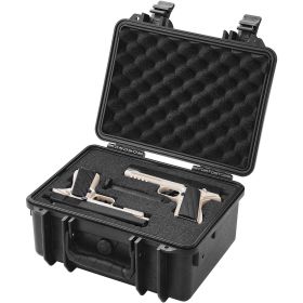 VEVOR Hard Pistol Cases with Pre-cut PU Foam, Waterproof & Dustproof Hard Gun Case for 1 Pistol, 14.1Ã—11.5Ã—7.6 in Lockable Pistol Case, Black - Defa