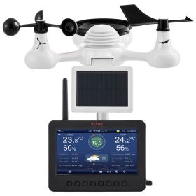 VEVOR 7-in-1 Wi-Fi Weather Station 7 in TFT Display Wireless Outdoor Sensor - Default