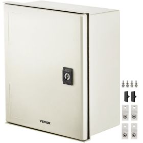 VEVOR Fiberglass STELL Enclosure, 12 x 10 x 6'' NEMA 4X Fiberglass Electrical Box, IP66 Waterproof & Dustproof, Outdoor/Indoor Electrical Junctio