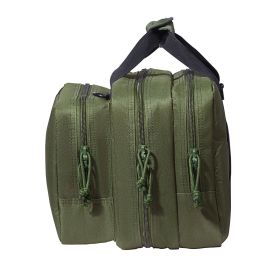 VEVOR Range Bag for 2 Pistols Tactical Gun Bag 2 Built-in Pistol Bags Green, Range Bag for Handguns Gun Case Bag with Lockable Zipper for Shooting Ran