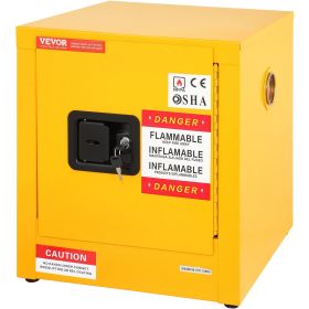 VEVOR Flammable Cabinet 16.9" x 16.9" x 18.2", Galvanized Steel Safety Cabinet, Adjustable Shelf Flammable Storage Cabinet, for Commercial Industrial
