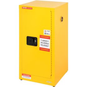 VEVOR Flammable Cabinet 18.1" x 18.1" x 35.4", Galvanized Steel Safety Cabinet, Adjustable Shelf Flammable Storage Cabinet, for Commercial Industrial