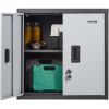 VEVOR Foldable Wall Cabinet, Metal Garage Cabinet Wall Mounted 26' Small Cabinet 240 LBS Loading Capacity Adjustable Shelf Magnetic Door File Locker f