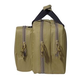 VEVOR Range Bag for 2 Pistols Tactical Gun Bag 2 Built-in Pistol Bags Brown, Range Bag for Handguns Gun Case Bag with Lockable Zipper for Shooting Ran