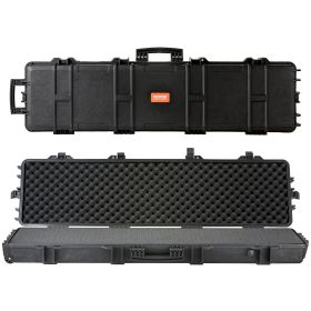 VEVOR Tactical Range Case, Outdoor Tactical Hard Case with 3 Layers Fully-protective Foams, 50 inch lockable Hard Tactical Range Case with Wheels, IP6