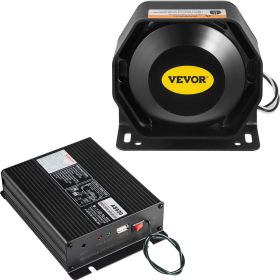 VEVOR 200W 18 Sound Loud Car and Truck Warning Alarm Police Siren Horn 18 Tones Fire Ambulance Emergency Electronic Siren Horn Kit PA MIC System - 200