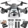 4DRC V14 RC Drone WIFI FPV 4K HD Wide Angle Dual Camera Quadcopter Portable With Bag ,2 Batteries Drone For Beginner,Headless Mode,Gesture Photo - BLA