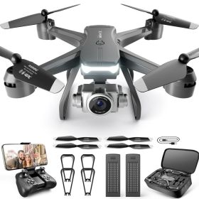 4DRC V14 RC Drone WIFI FPV 4K HD Wide Angle Dual Camera Quadcopter Portable With Bag ,2 Batteries Drone For Beginner,Headless Mode,Gesture Photo - BLA