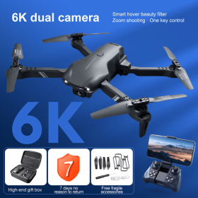 4DRC V13 Mini RC Drone 6K HD Dual Camera WiFi FPV Foldable Quadcopter +2 Battery, Beginners Toys Gifts - BLACK