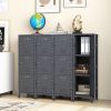 Metal Storage Locker with 3 Lockable Doors and Adjustable Feet - as show
