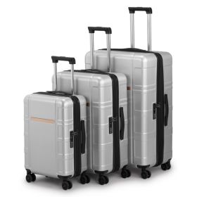 Luggage Expandable Suitcase PC+ABS 3 Piece Set with TSA Lock Spinner - as picture