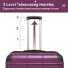 Luggage Sets ABS+PC Hardshell 4pcs Luggage Hardside Lightweight Durable Suitcase sets Spinner Wheels Suitcase with TSA Lock (12/20/24/28),Purple - as