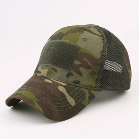 Military-Style Tactical Patch Hat with Adjustable Strap | Breathable and Unisex - BDU Camo