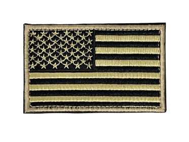 Tactical USA Flag Patch with Detachable Backing - Copper
