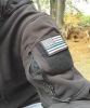 Tactical USA Flag Patch with Detachable Backing - Blue Line