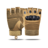 Tactical Fingerless Airsoft Gloves for Outdoor Sports - Tan - M