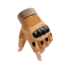 Tactical Fingerless Airsoft Gloves for Outdoor Sports - Tan - L