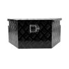 26 Inch Aluminum Stripes Plated Tool Box Pick Up Truck Bed RV Trailer Tongue Toolbox Waterproof Storage Organizer with Lock and Keys â€“ Black 26.2"x1