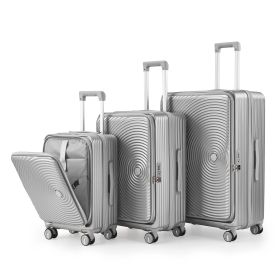 Luggage Sets 3 Piece(20/24/28), Expandable Carry On Luggage with TSA Lock Airline Approved, 100% PC Hard Shell and Lightweight Suitcase with Front Poc