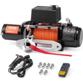 VEVOR Electric Winch Truck 10,000 lb Synthetic Rope Waterproof Remote Control - Default