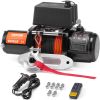 VEVOR Electric Winch for Truck 6000 lb Synthetic Rope Waterproof Remote Control - Default