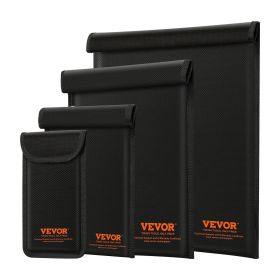 VEVOR Faraday Bag, 4 Pack Faraday Pouch Set for Laptop(16.9x15), Tablet(13x10.2), Phone(7.9x4.7) & Radio(10.6x7.9), Fireproof Signal Blocking Holder F