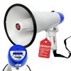 5 Core Megaphone Bullhorn Speaker 20W Bull Horn Battery Power Cheer Megafono 300 Meters Range Loudspeaker W Siren Recording Ergonomic Handle for Coach