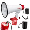 5Core Megaphone Bullhorn Speaker 50W Bull Horn Rechargeable Cheer Megafono 300 Meter - (M) +Recording +USB +Battery