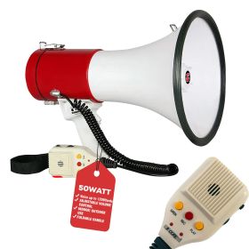 5Core Megaphone Bullhorn Speaker 50W Bull Horn Cheer Megafono 1200 Yards - (L) Recording +USB