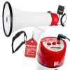 5Core Megaphone Bullhorn Speaker 50W Bull Horn Cheer Megafono 300M - (M) +Recording +USB