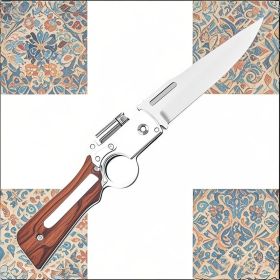 FishingTools Multi functional tactical tool - stainless steel blade, ergonomic handle, quick expansion thumb hole for both hands, with pocket clip inc