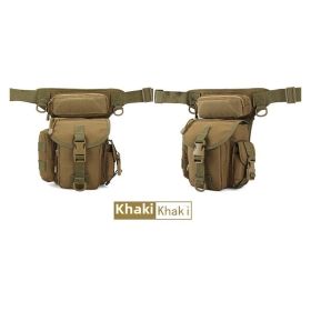 Motorcycle Crossbody Bag, Men's Leg Bag, Multifunctional Outdoor Tactical Waterproof Cell Phone Running Sports Waist Bag - yellow-brown