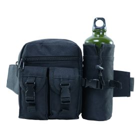 Camouflage Fishing Multifunctional, Lua Water Bottle Bag, Worker Waist Pack, Sports Outdoor Tactical Men's Waist Packs - black