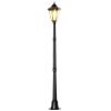76.5" Solar Lamp Post Light, Dusk to Dawn Vintage Style Street Light, Aluminum Solar Powdered Lamp, PIR Motion Sensor for Garden, Lawn, Pathway, Drive