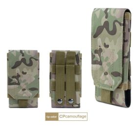 Vertical military fan leisure fashion cell phone waist pack outdoor tactical waterproof sports cell phone bag men's waist bag - camouflage