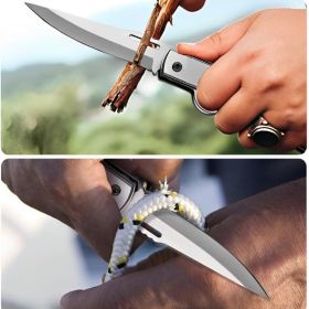 HikingEssentials Durable Tactical Knife for Your Next Adventure - stainless steel