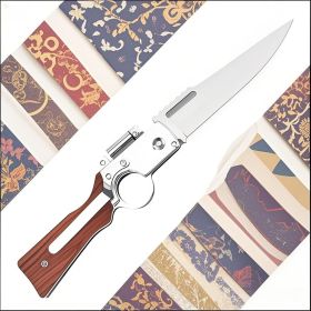HikingCompanion Ergonomic Handle Tactical Knife for All Terrains" - stainless steel