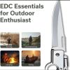 CampingGearGoals Portable Tactical Knife with Quick-Deploy Feature - stainless steel
