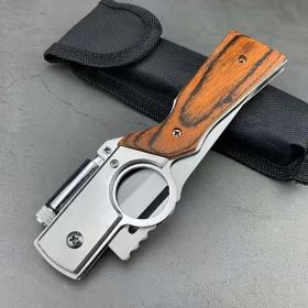Survival Tactical Knife - Stainless Steel Blade with Finger Grooves, Pocket Clip & Thumb Hole - Outdoor Essential for Men & Bushcraft Enthusiasts - st