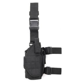 Hidden multifunctional waist military camouflage straps hanging gun leg bag outdoor sports leg bag quick-draw tactical holster - black