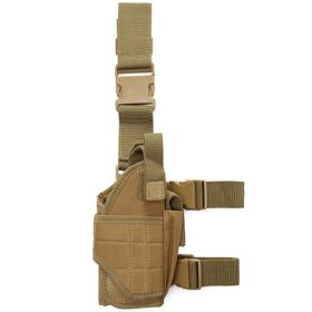 Hidden multifunctional waist military camouflage straps hanging gun leg bag outdoor sports leg bag quick-draw tactical holster - desert color
