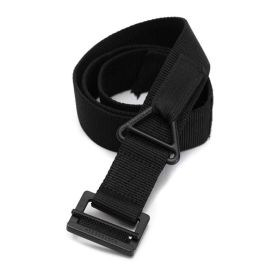 New nylon multi-function pure black training outdoor elastic elastic sports belt men's tactical belt - black