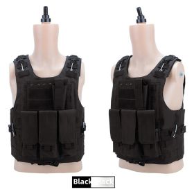 AmphibiousJungle Equipment Game Training Tactical Bottom Shirt Multifunctional Military Vest, Camouflage Outdoor Quick Release Tactical Vest - desert