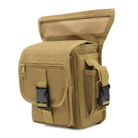 Multifunctional bag riding motorcycle satchel outdoor waterproof sports fanny pack men's large-capacity tactical strap bag - yellow-brown