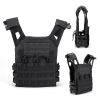 Adventure amphibious cs camouflage black tactical undershirt multifunctional outdoor combat quick release tactical undershirt - black