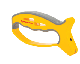 Smith's 50170 JIFFY V-Sharp Knife & Scissors Sharpener | Yellow & Grey - Smiths 50170 JIFFY V-Sharp