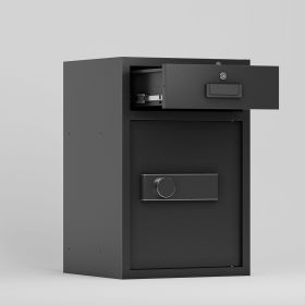 Business Coin - Slot Storage Safe w/ Electronic Lock, 2 Emergency Keys,23.6''x15.7''x14.5'', Ideal for Cash & Mail at Home/Hotel/Office - as Pic
