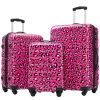 Hardshell Luggage Sets 3 pcs Spinner Suitcase with TSA Lock Lightweight-20"+24"+28" Luggages - as picture