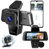 1080P FUD 3 Channel WiFi Dash Cam 170Â° Wide Angle Triple Car Camera With IR Night G-Sensor Motion Detection Loop Recording App Control Support 128G M